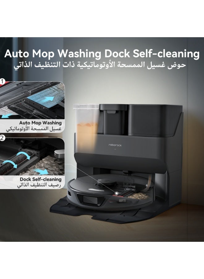 roborock S7 Max Ultra Robot Vacuum Cleaner with Auto Mop Washing/AutoDust Emptying/WarmAirDrying/AutoTankRefilling/DockSelf-cleaningVacuumCleaner(5500 Pa Active Obstacle Avoidance,App/Voice Control) 60 W S7 Max Ultra Black - Image 4