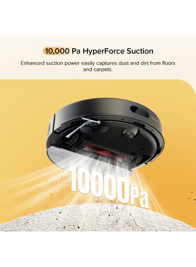 Q7 TF Robot Vacuum and Mop, Upgraded from Q5 Max+, 7 Weeks Self-Emptying, 10000Pa Suction, Dual Anti-Tangle System, for Pet Hair & Carpet, PreciSense LiDAR Navigation, App Control, Black 60 W Q7 TF Black