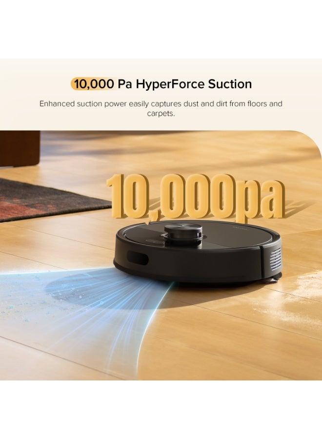 Q7 TF Robot Vacuum and Mop, Upgraded from Q5 Max+, 7 Weeks Self-Emptying, 10000Pa Suction, Dual Anti-Tangle System, for Pet Hair & Carpet, PreciSense LiDAR Navigation, App Control, Black 60 W Q7 TF Black
