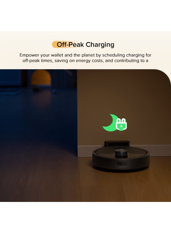 Q7 TF Robot Vacuum and Mop, Upgraded from Q5 Max+, 7 Weeks Self-Emptying, 10000Pa Suction, Dual Anti-Tangle System, for Pet Hair & Carpet, PreciSense LiDAR Navigation, App Control, Black 60 W Q7 TF Black