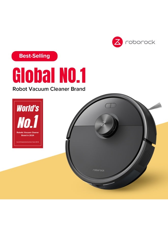 Q7 TF Robot Vacuum and Mop, Upgraded from Q5 Max+, 7 Weeks Self-Emptying, 10000Pa Suction, Dual Anti-Tangle System, for Pet Hair & Carpet, PreciSense LiDAR Navigation, App Control, Black 60 W Q7 TF Black