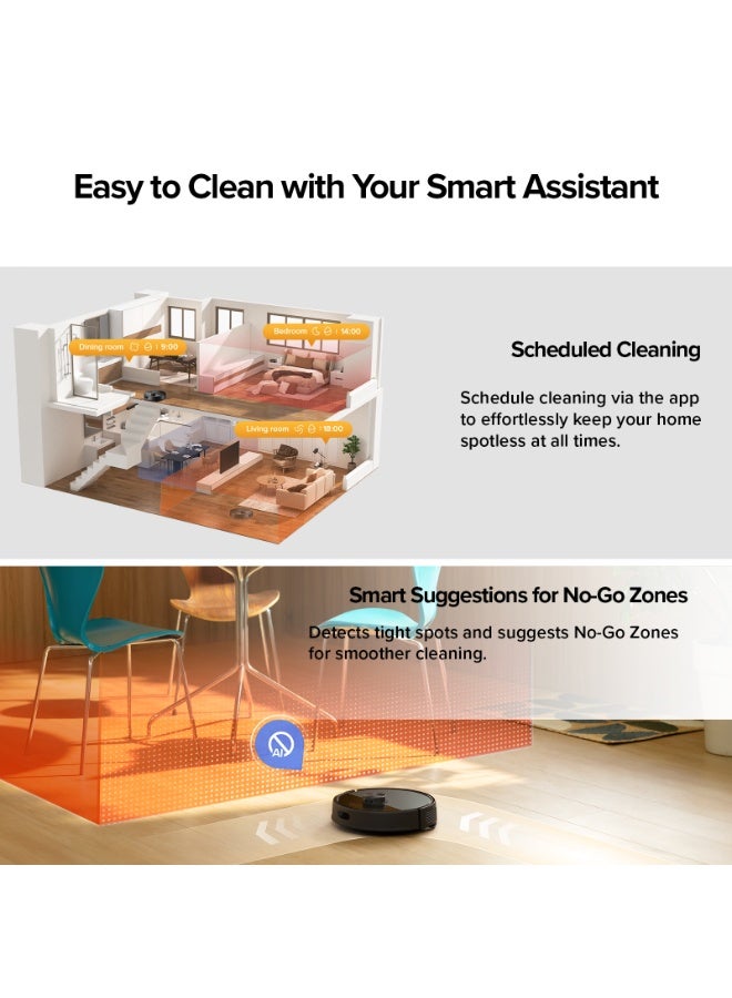 roborock Q7 TF + Robot Vacuum and Mop, Upgraded from Q5 Max+, 7 Weeks Self-Emptying, 10000Pa Suction, Dual Anti-Tangle System, for Pet Hair & Carpet, PreciSense LiDAR Navigation, App Control, 60 W 60 W Q7 TF + Black - Image 5