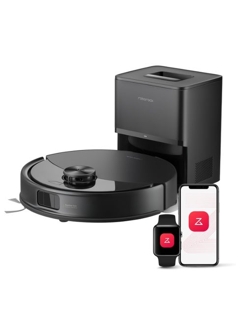 Q10 VF+ Robot Vacuum and Mop,10,000Pa Suction Self-Emptying, Hands-Free Cleaning for up to 7 Weeks,, Obstacle Avoidance, LiDAR Navigation, No-Go Zones, Black 60 W Q10 VF+ Black