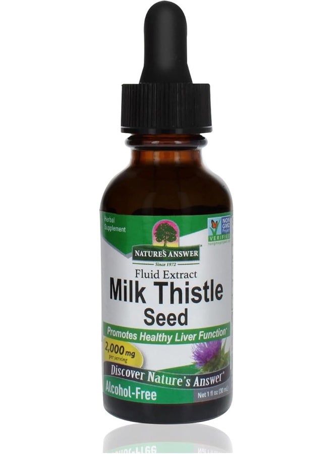 NATURE'S ANSWER Alcohol-Free Milk Thistle Seed 1fl. oz  - Image 1