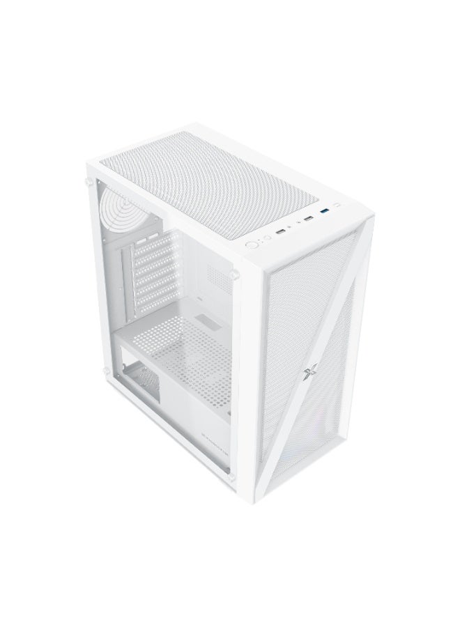 Blade Arctic ATX Gaming Case – Mid-Tower with ARGB Support & USB 3.0-White White
