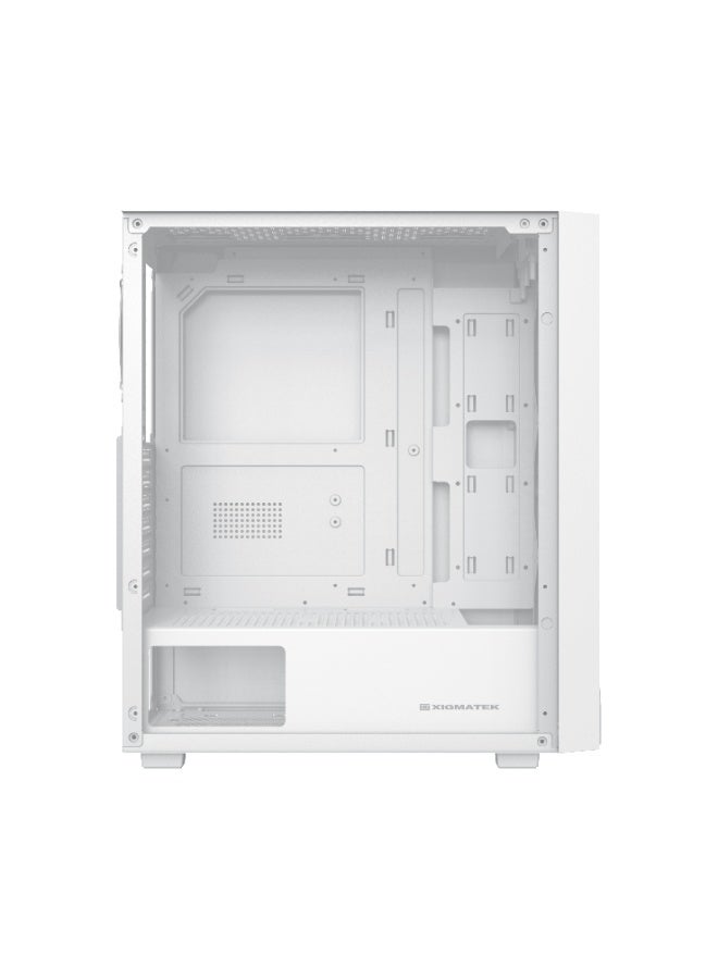 Xigmatek Blade Arctic ATX Gaming Case – Mid-Tower with ARGB Support & USB 3.0-White White  - Image 4