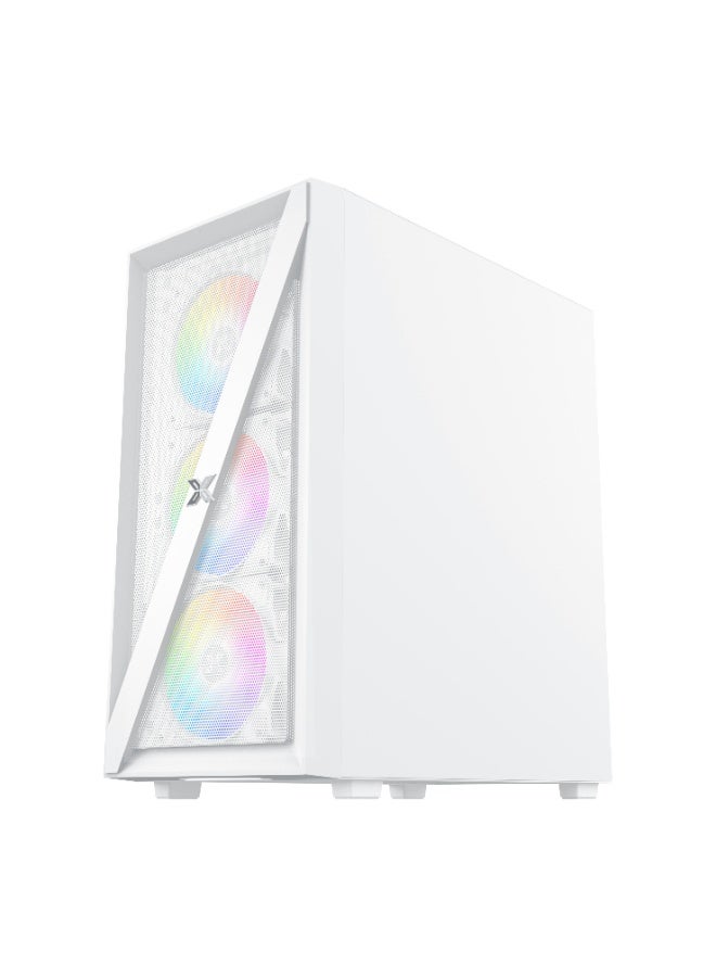 Blade Arctic ATX Gaming Case – Mid-Tower with ARGB Support & USB 3.0-White White