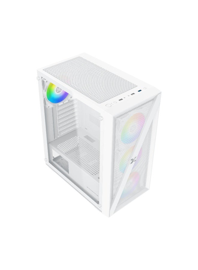 Blade Arctic ATX Gaming Case – Mid-Tower with ARGB Support & USB 3.0-White White