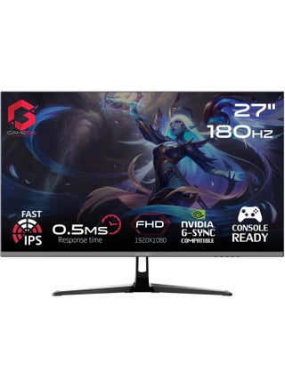 New 2024 1080p Gaming Monitor 27 inch, GOPS27180IPS, FHD IPS, 180Hz Refresh Rate, 0.5ms Response Time, 2.1 HDMI, G-Sync & FreeSync, HDR, Built-in-Speakers, Console Ready Black - pnsku/N70182959V/45/_/1748948890/b0716670-d582-4302-9325-4023be11314e