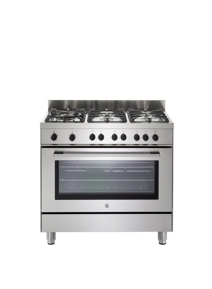 هوفر Cooker 90 x 60 - 6 Gas Burners Stainless HGG96LPGEEGY2 HGG96LPGEEGY2 silver  - Image 1