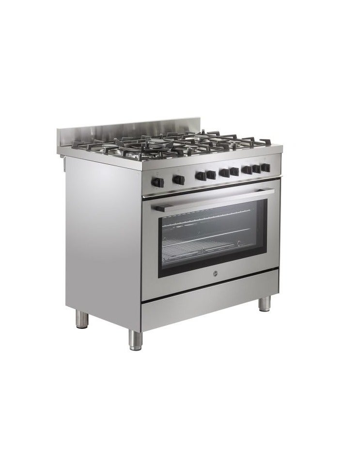 هوفر Cooker 90 x 60 - 6 Gas Burners Stainless HGG96LPGEEGY2 HGG96LPGEEGY2 silver  - Image 2