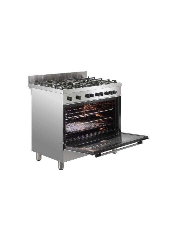 هوفر Cooker 90 x 60 - 6 Gas Burners Stainless HGG96LPGEEGY2 HGG96LPGEEGY2 silver  - Image 4