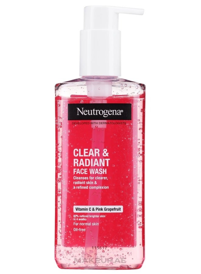 نيوتروجينا 2 Pcs Neutrogena Clear And Radiant Face Wash Vitamin C And Pink Grapefruit 200 Mlml - Image 2