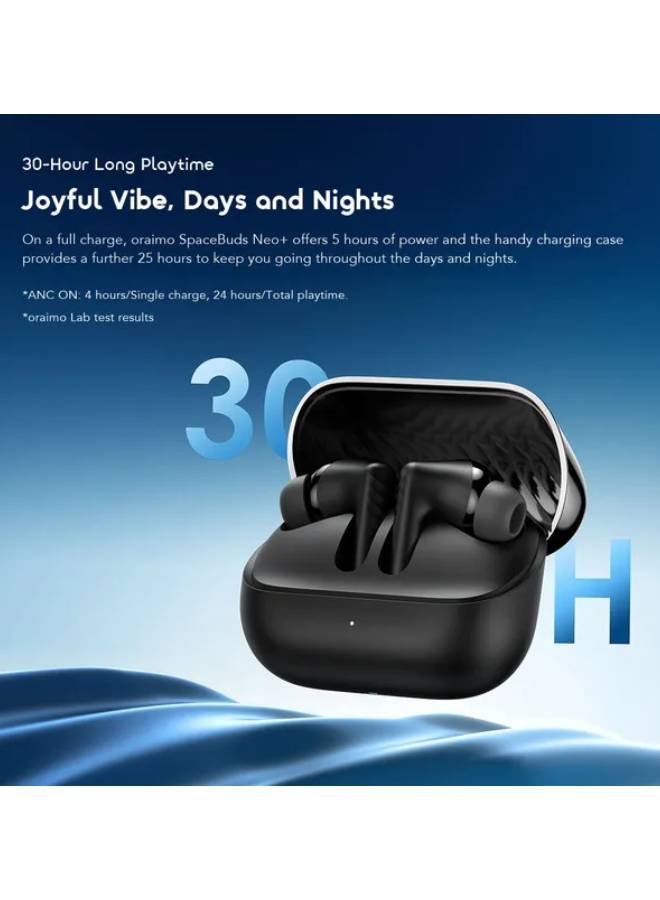 SpaceBuds Neo+ Active Noise Cancelling Bluetooth Earphones Sound360 , Spatial Audio True Wireless Earbuds black