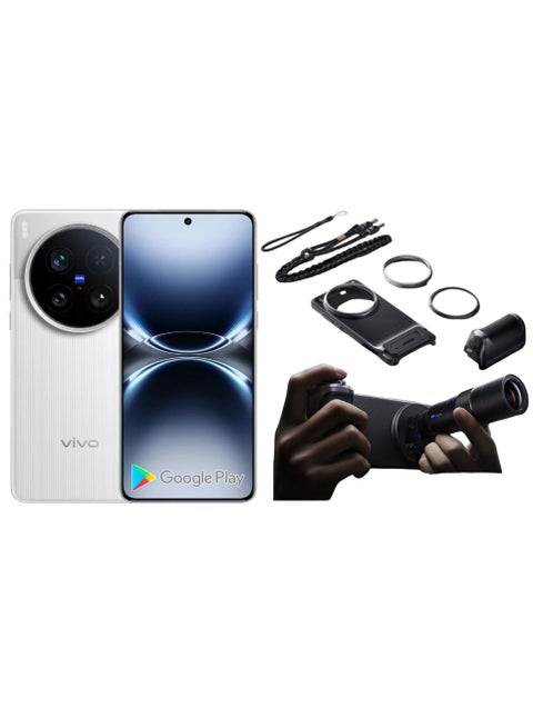 Vivo X200 Ultra Silver 1TB 16GB RAM Cell Phone 200.0MP Camera Snapdragon 8 Elite 90W Charge 6000mAh Battery 6.82″ AMOLED 120HZ |Chinese Spec | Experience vivid visuals on the 6.82-inch 2K AMOLED display with a 120Hz refresh rate | Eye comfort: Up to 3000nits peak HDR Brightness. 1B colors with Google Play Support | With photography kit (Black)