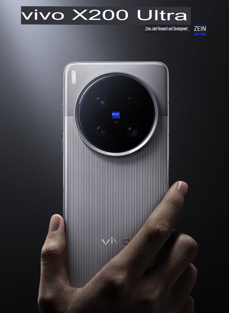 Vivo X200 Ultra Silver 1TB 16GB RAM Cell Phone 200.0MP Camera Snapdragon 8 Elite 90W Charge 6000mAh Battery 6.82″ AMOLED 120HZ |Chinese Spec | Experience vivid visuals on the 6.82-inch 2K AMOLED display with a 120Hz refresh rate | Eye comfort: Up to 3000nits peak HDR Brightness. 1B colors with Google Play Support | With photography kit (Black)