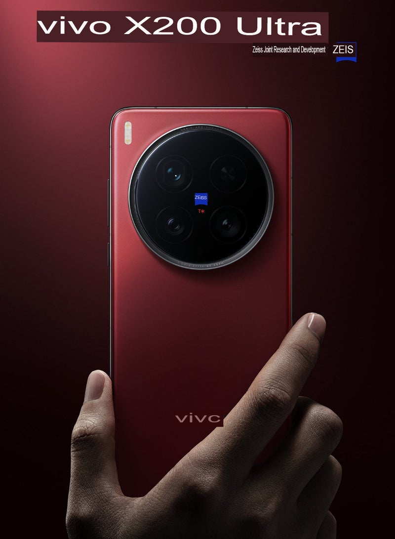Vivo X200 Ultra Red 256GB 12GB RAM Cell Phone 200.0MP Camera Snapdragon 8 Elite 90W Charge 6000mAh Battery 6.82″ AMOLED 120HZ |Chinese Spec | Experience vivid visuals on the 6.82-inch 2K AMOLED display with a 120Hz refresh rate | Eye comfort: Up to 3000nits peak HDR Brightness. 1B colors with Google Play Support | With photography kit (Black)