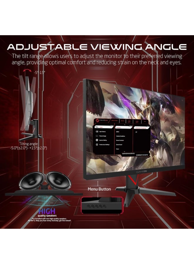 24-Inch Dominator Series Gaming Monitor – FHD IPS, 180Hz Overclocked, HDR400, 0.5ms MPRT, FreeSync & G-Sync, HDMI 2.1 Supported GOMM24FHD180IPS Black