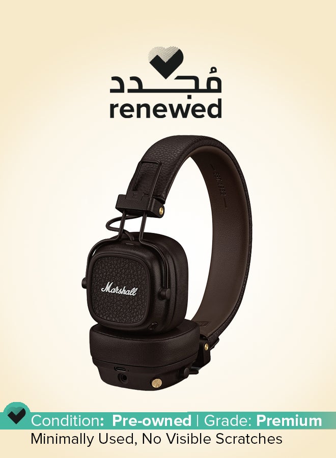 Marshall Renewed - Major V On-Ear Bluetooth Wireless Headphone brown  - Image 1