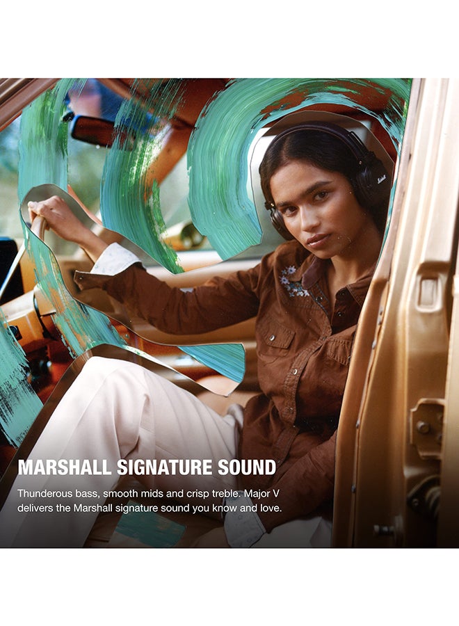 Marshall Renewed - Major V On-Ear Bluetooth Wireless Headphone brown  - Image 5