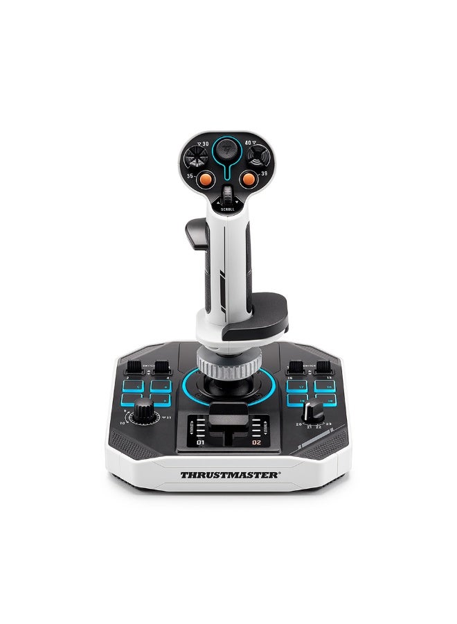 Sol-R1 Flight Joystick, Hall Effect Technology for Ultra-Precise Gaming, 44 Buttons Ideal for Space Flight Simulation (compatible with PC)
