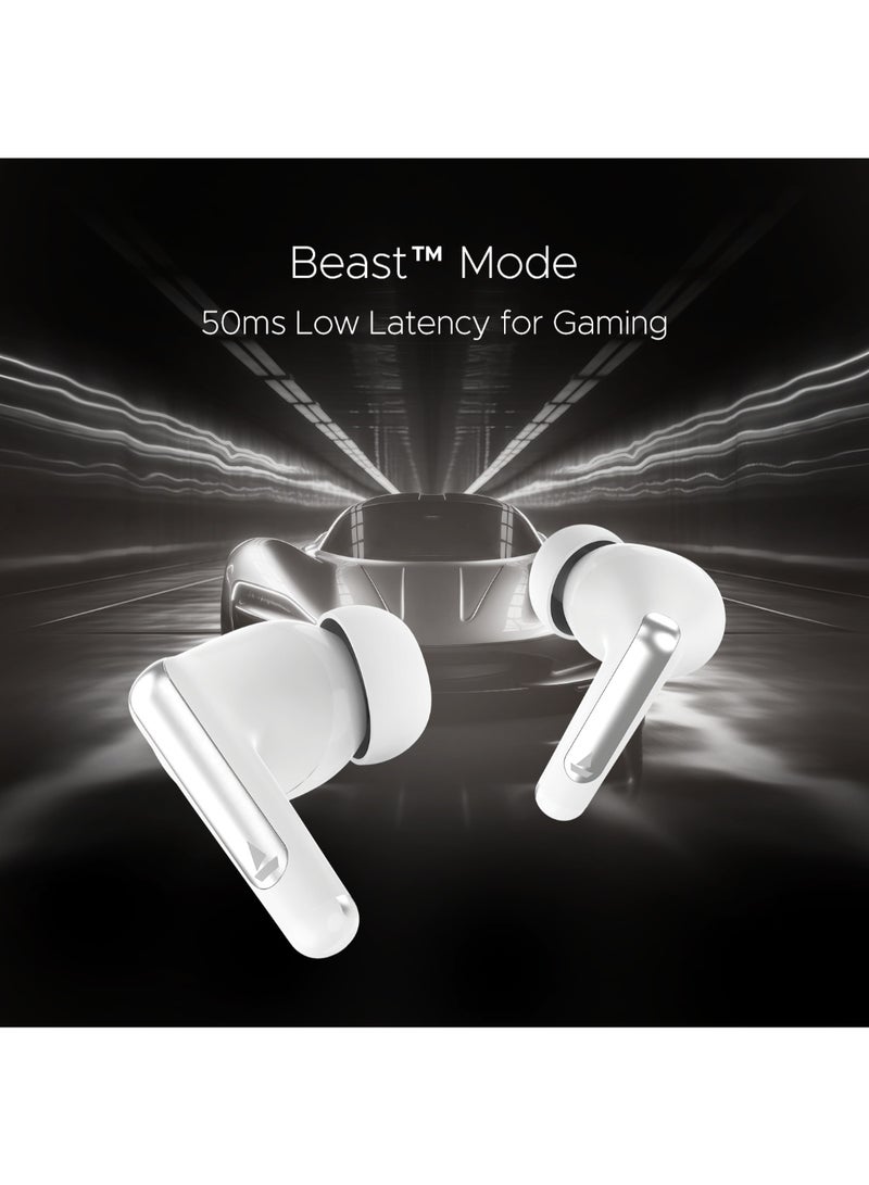 Airdopes 161 Anc Elite In Ear Tws Earbuds With Active Noise Cancellation , Asap Charge And Bluetooth V5.3 White