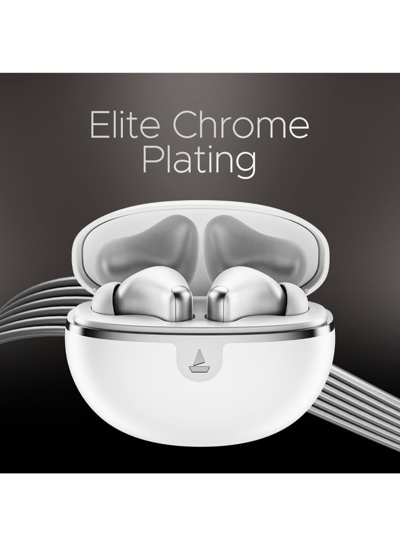 Airdopes 161 Anc Elite In Ear Tws Earbuds With Active Noise Cancellation , Asap Charge And Bluetooth V5.3 White