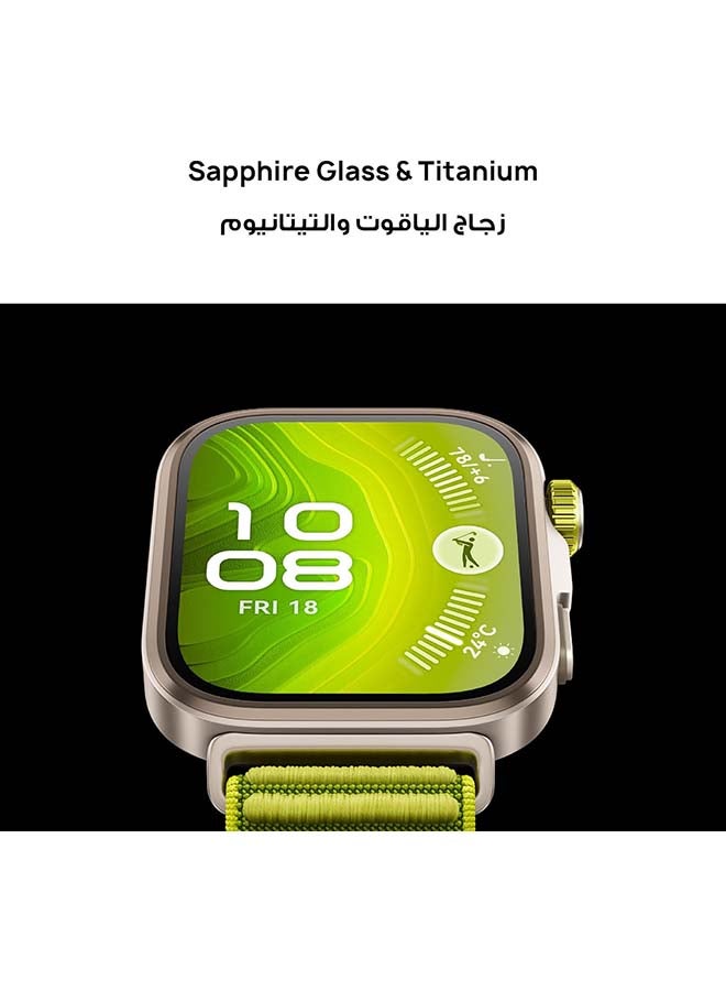 HUAWEI WATCH FIT 4 Pro Smartwatch, 1.82-Inch Display, Green Nylon Strap, Pro-Level Outdoor Sports, ECG Analysis, up to 10-Day Battery Life, iOS And Android Green  - Image 3