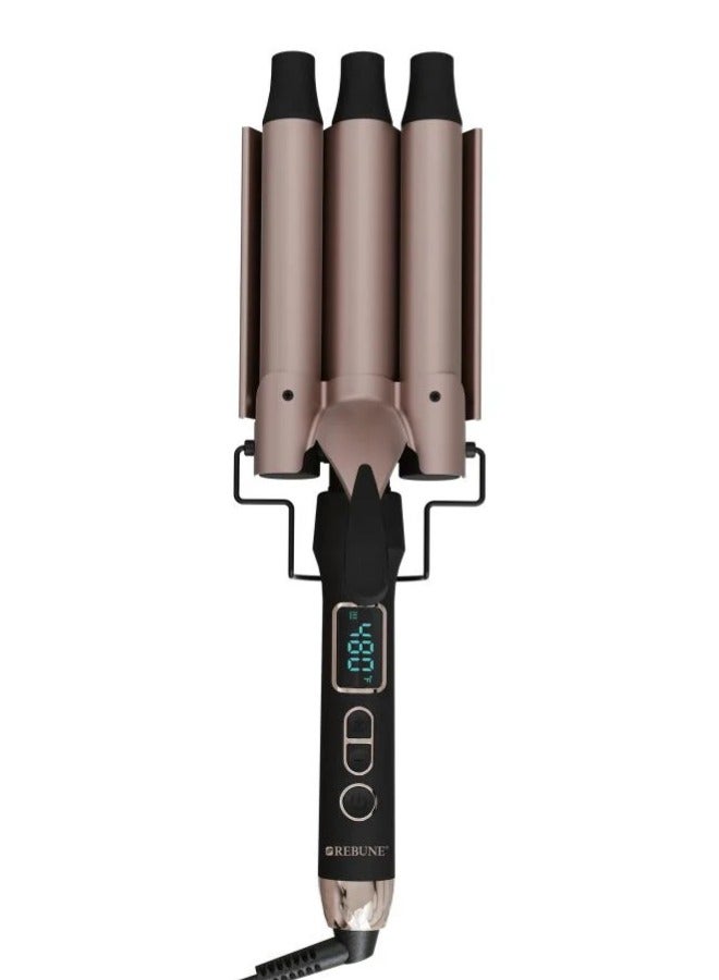 Triple Barrel Hair Curler with Digital Display