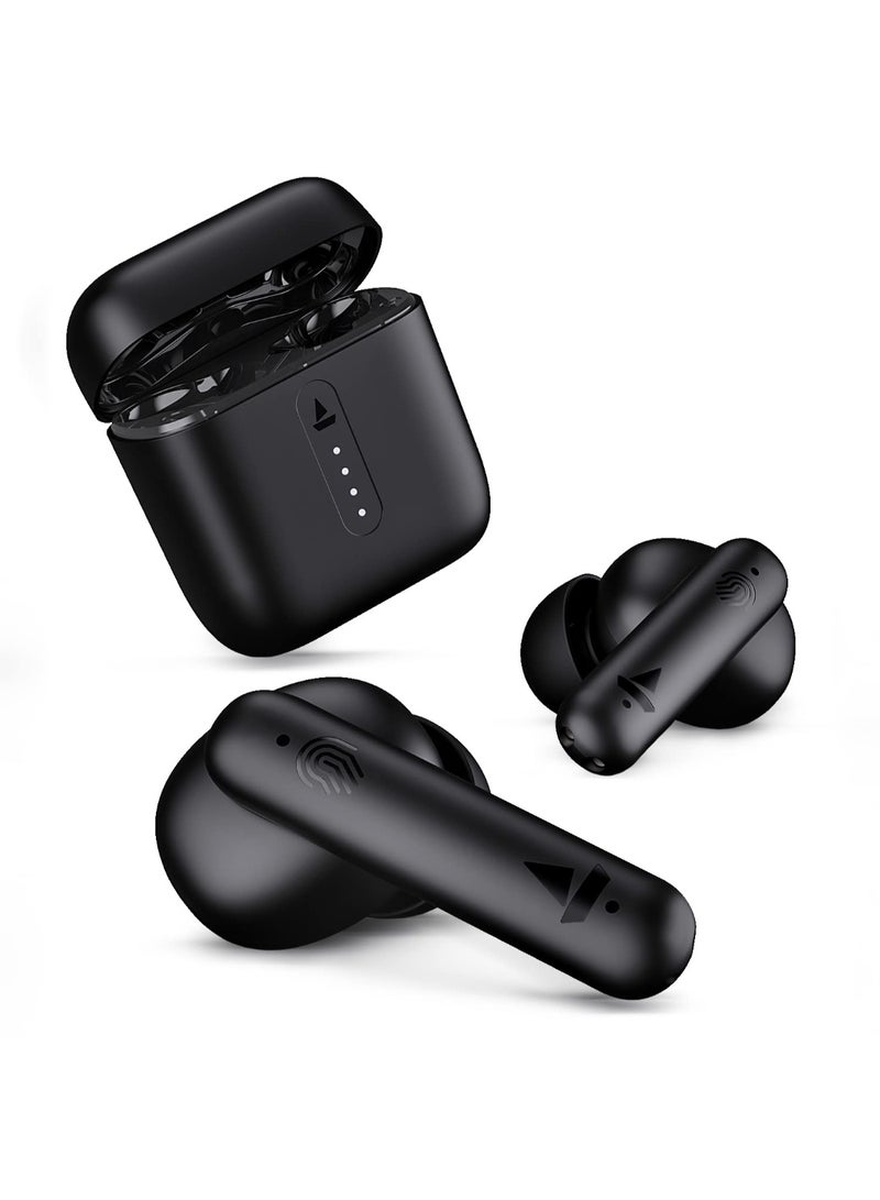 boAt Airdopes 141, Low Latency, ENx Tech, 42HRS Battery, Fast Charge, IWP, IPX4, v5.1 Bluetooth Earbuds, TWS Ear Buds Wireless Earphones With Mic Active Black - Image 1