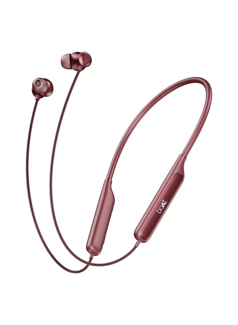 Rockerz 210 ANC Bluetooth in Ear Neckband w/Spatial Audio, 30dB ANC, AI-ENx Technology, 40hrs Playback, EQ Modes, 13 mm Drivers, Dual Pairing & Fast Pair Ruby Red