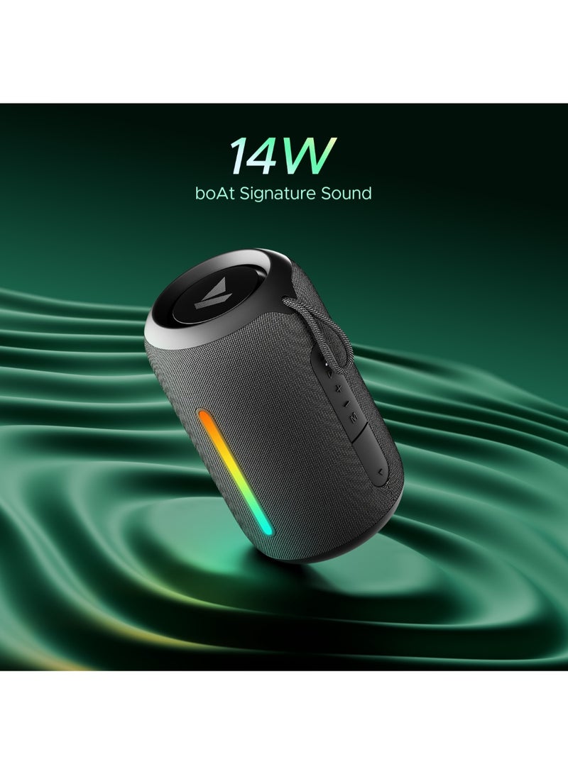boAt Stone 350 Pro with Dynamic RGB LEDs, 12 HRS Playback, IPX5 & TWS Feature 14 W Bluetooth Speaker(Mono Channel) Groovy Grey  - Image 2