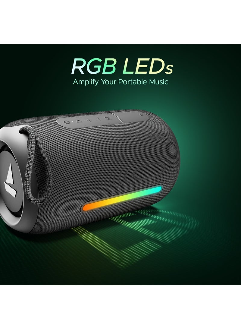 boAt Stone 350 Pro with Dynamic RGB LEDs, 12 HRS Playback, IPX5 & TWS Feature 14 W Bluetooth Speaker(Mono Channel) Groovy Grey  - Image 4