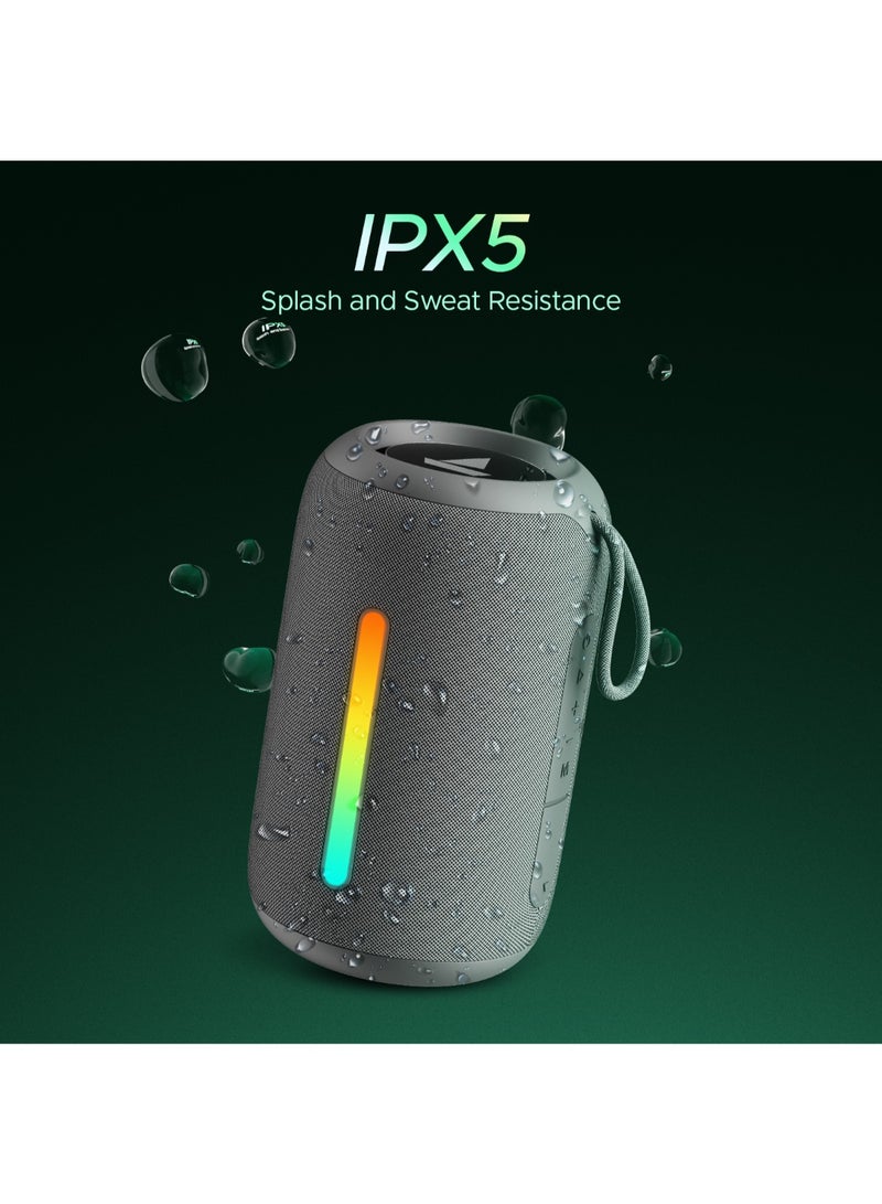 boAt Stone 350 Pro with Dynamic RGB LEDs, 12 HRS Playback, IPX5 & TWS Feature 14 W Bluetooth Speaker(Mono Channel) Groovy Grey  - Image 5