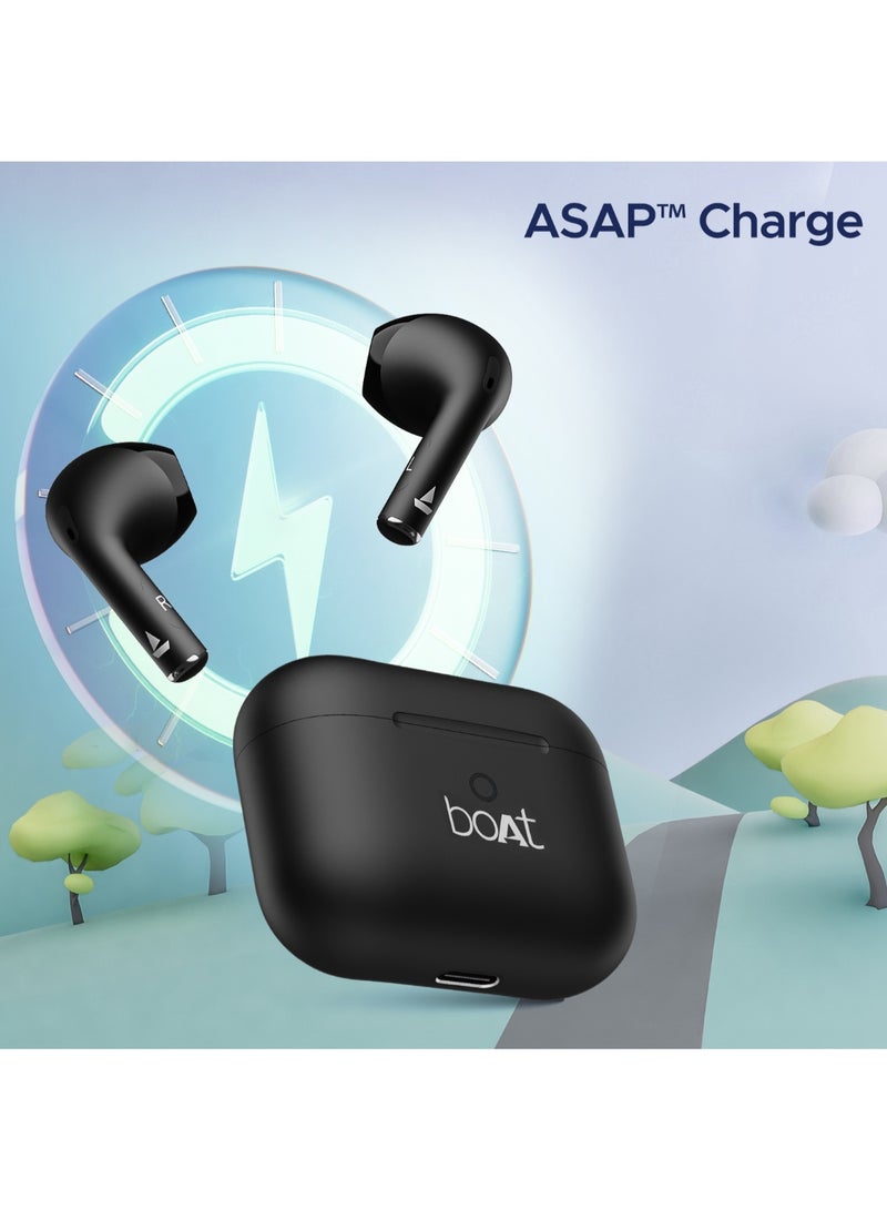 boAt Airdopes 311 Pro, 50HRS Battery, Fast Charge, Dual Mics ENx Tech, Transparent LID, Low Latency, IPX4, IWP Tech, v5.3 Bluetooth Earbuds, TWS Ear Buds Wireless Earphones With Mic Active Black - Image 5