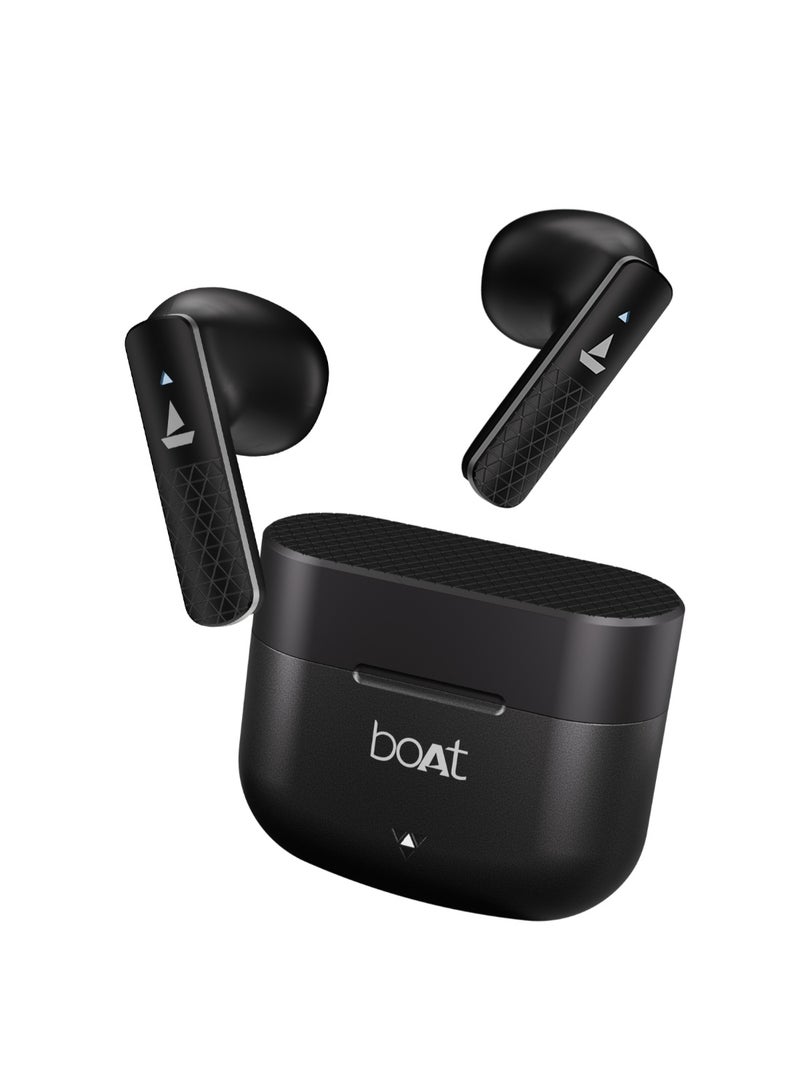 boAt Airdopes 91 Prime, 45HRS Battery, 13mm Drivers, Metallic Finish, Low Latency,ENx Tech, Fast Charge, v5.3 Bluetooth TWS in Ear Earbuds Wireless Earphones With Mic Midnight Black  - Image 1