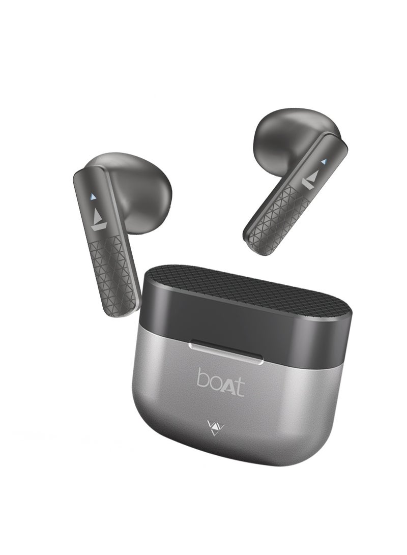 boAt Airdopes 91 Prime, 45HRS Battery, 13mm Drivers, Metallic Finish, Low Latency,ENx Tech, Fast Charge, v5.3 Bluetooth Earbuds, TWS Ear Buds Wireless Earphones With Mic Sonic Silver  - Image 1
