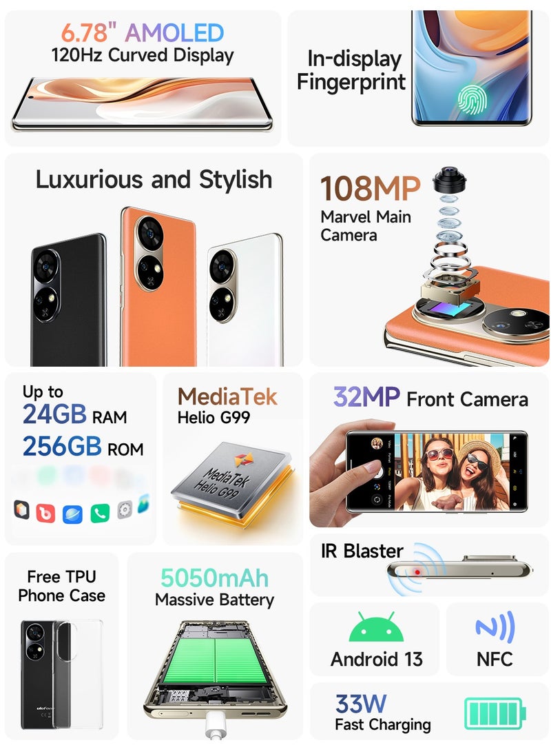 Ulefone NOTE 17 PRO 12GB RAM 256GB ROM| 6.78-Inch AMOLED Display| 108MP Camera| 5050mAh Battery| 33W Fast Charging  - Image 3