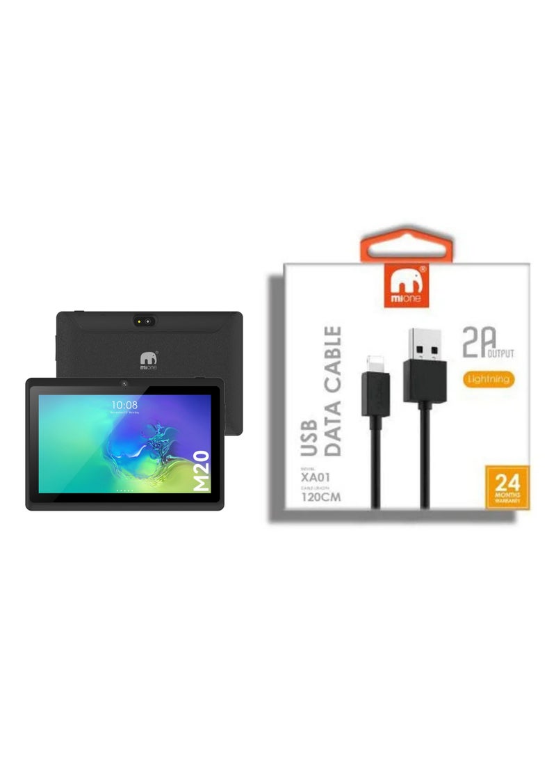 مي وان M20 Kids WiFi Tablet 3GB RAM 16GB| 3000mAh Battery| 7-Inch HD Display| Protective Cover With Free Gift Lightning USB Charging Cable - Black - Image 1