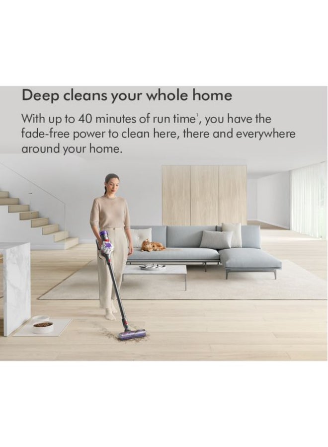 dyson V8 Advanced Cordless Stick Vacuum Cleaner Grey and Purple 125 x 22 x 24 cm 231716970401 425 W 231716970401 Grey and Purple - Image 2
