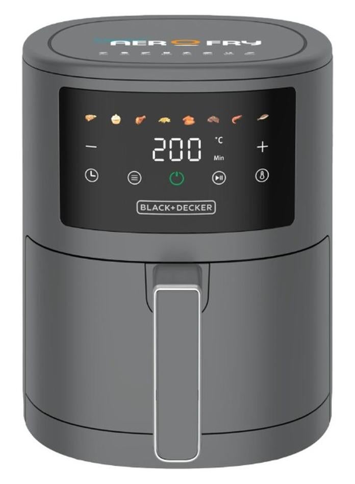 بلاك اند ديكر قلاية هوائية رقمية 8 في 1، سعة 3.5 لتر مع تقنية الحمل الهوائي السريع، قوة 1500 واط مع شاشة LED ملونة، وظيفة إيقاف التشغيل التلقائي مع تذكير اهتزازي بثلاثة تنبيهات AF3550-B5 - Image 1