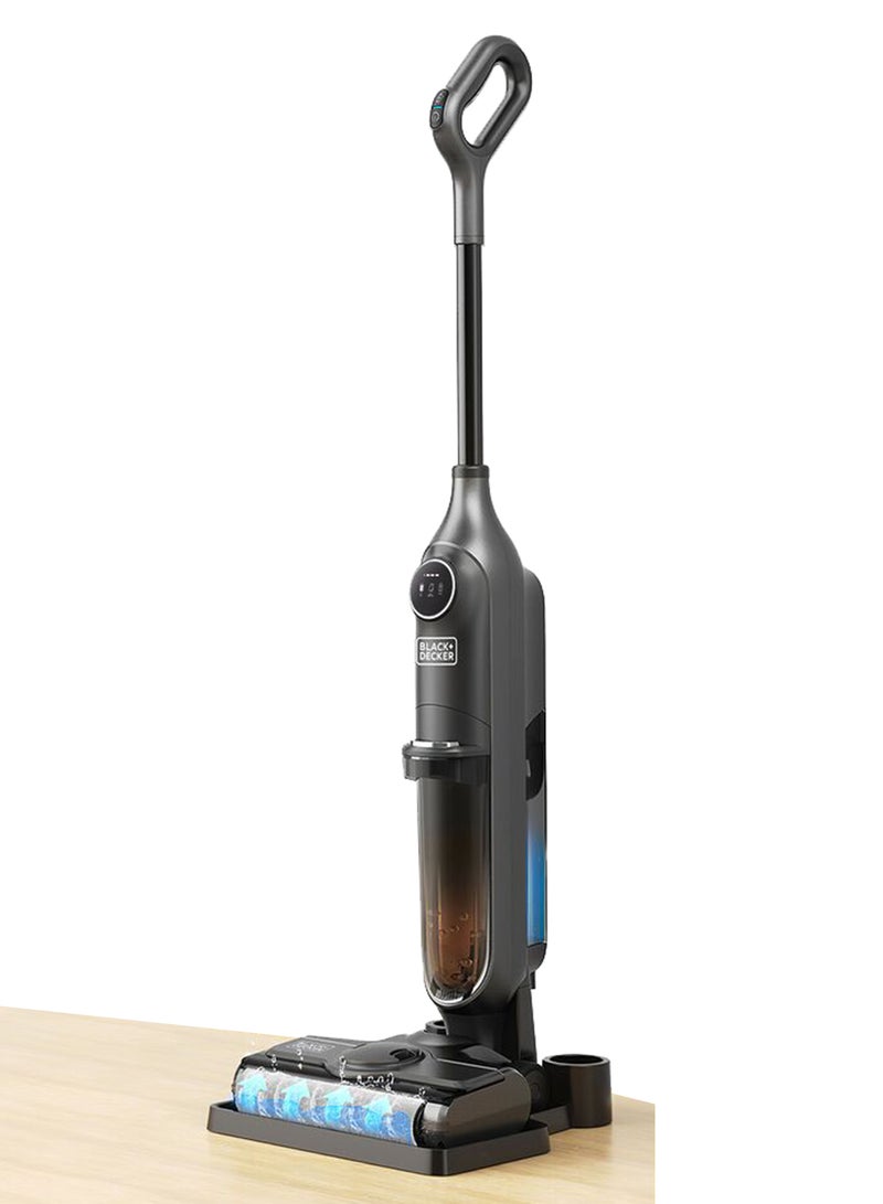 Cordless 2-in-1 Vacuum and Hard Floor Wet Dry Vac Mop with 21.6V Lithium-Ion Battery, LED Display with Indicator Lights, Edge Cleaning with Dual Water Tank VW216BR-B5 530 ml 1200 W VW216BR-B5 black