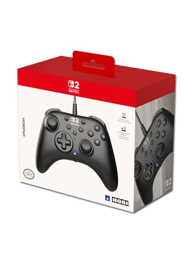 HORI Nintendo Switch 2 Horipad Turbo Wired controller  (Black) - Image 1