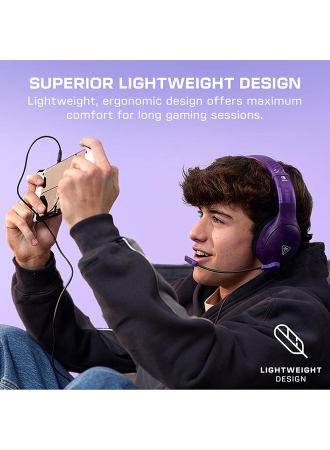 TURTLE BEACH Nintendo Switch  Airlite Fit Wired Gaming Headset Ghost Purple  - Image 5