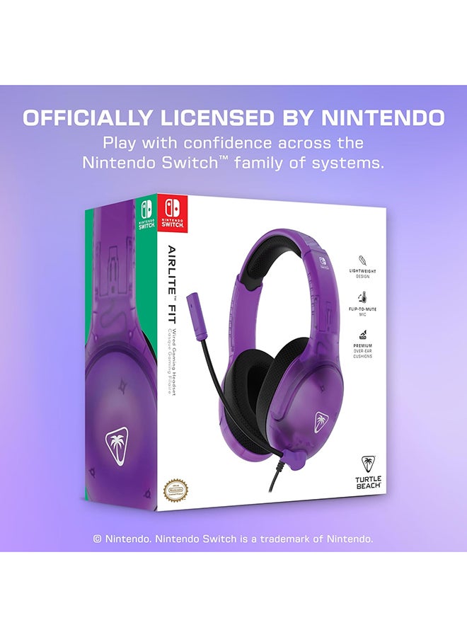 Nintendo Switch  Airlite Fit Wired Gaming Headset Ghost Purple