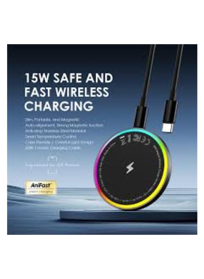 Oraimo oraimo PowerDock 15W Magnetic Wireless Charging Pad Black  - Image 2
