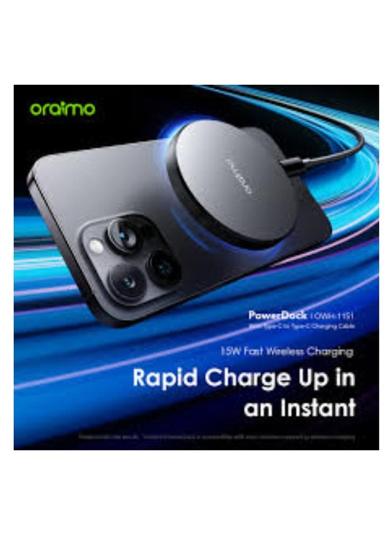 Oraimo oraimo PowerDock 15W Magnetic Wireless Charging Pad Black  - Image 5