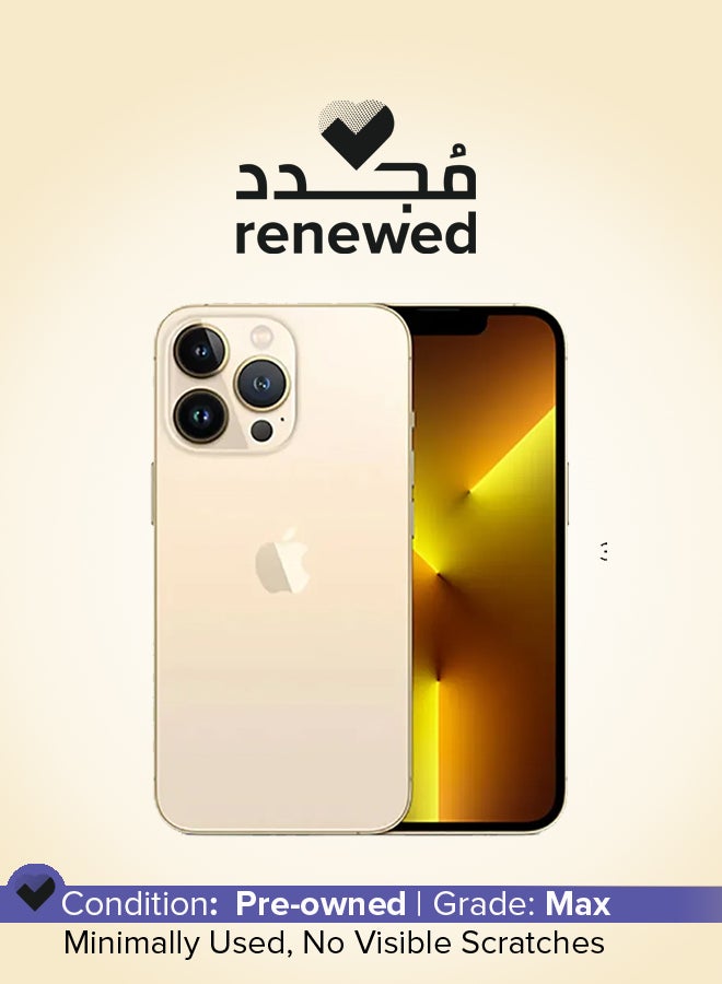 Apple Renewed - iPhone 13 Pro Physical Dual SIM 128GB Gold 5G With FaceTime  - Image 1