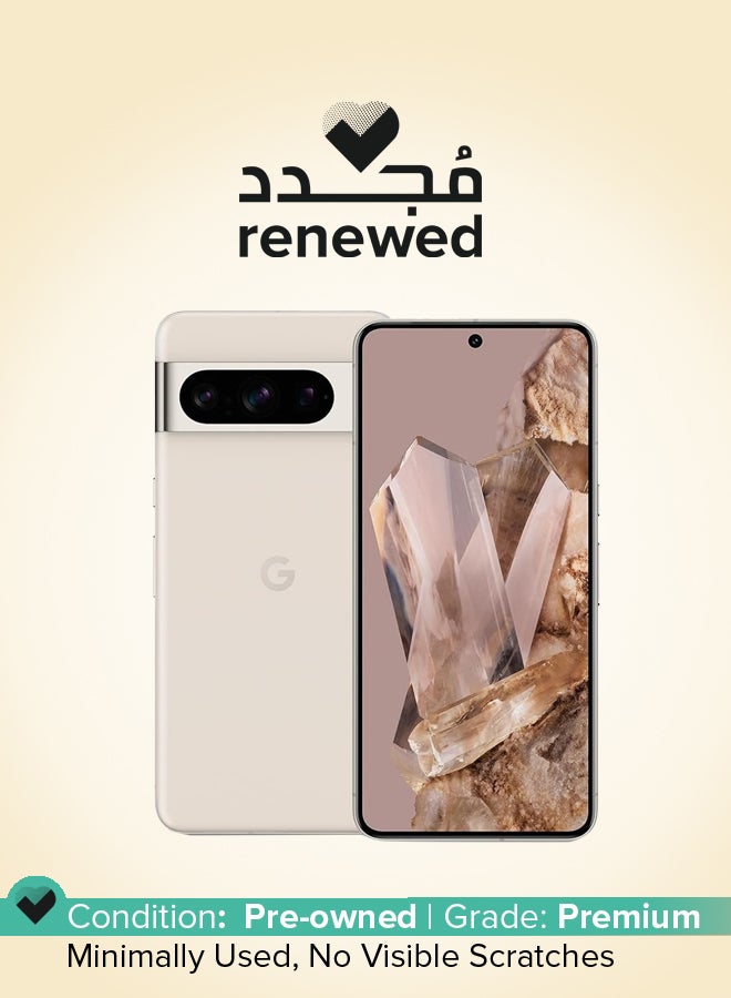 جوجل Renewed - Pixel 8 Pro Porcelain 256GB 5G - International Version  - Image 1
