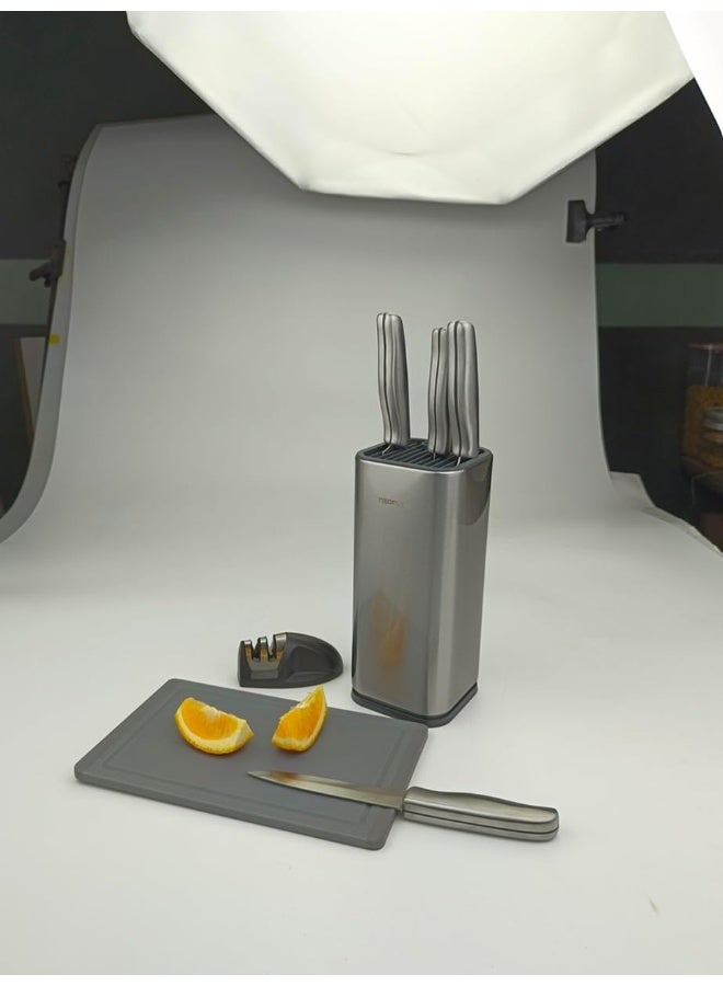 نيو فلام High Carbon Stainless Steel Knife Set 6-Pieces, Silver Silver - Image 3